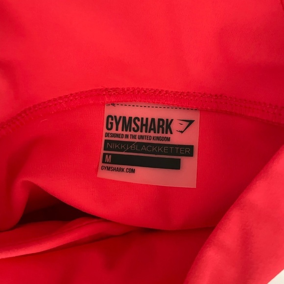 Nikki B Blackketter GYMSHARK Season 2 Red Coral Marl Leggings M pockets - Picture 7 of 10